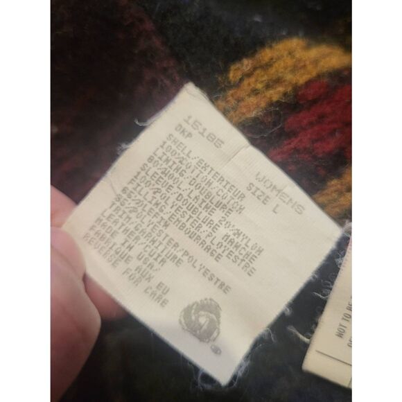 Vintage 90s Woolrich Coat Women's Large Green Canvas Barn Chore Blanket Lined - Picture 5 of 6